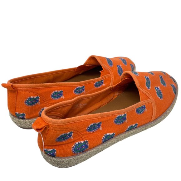 NCAA UF Florida Gators Espadrille Shoes Canvas Slip On Flat Orange Womens 9 - Picture 10 of 12